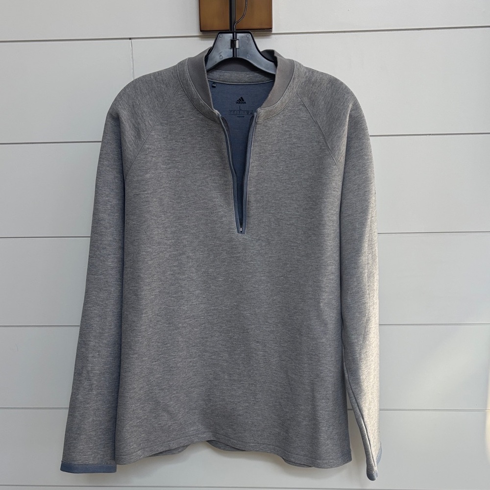 Adidas Men's Zip-Up Gray Sweater
